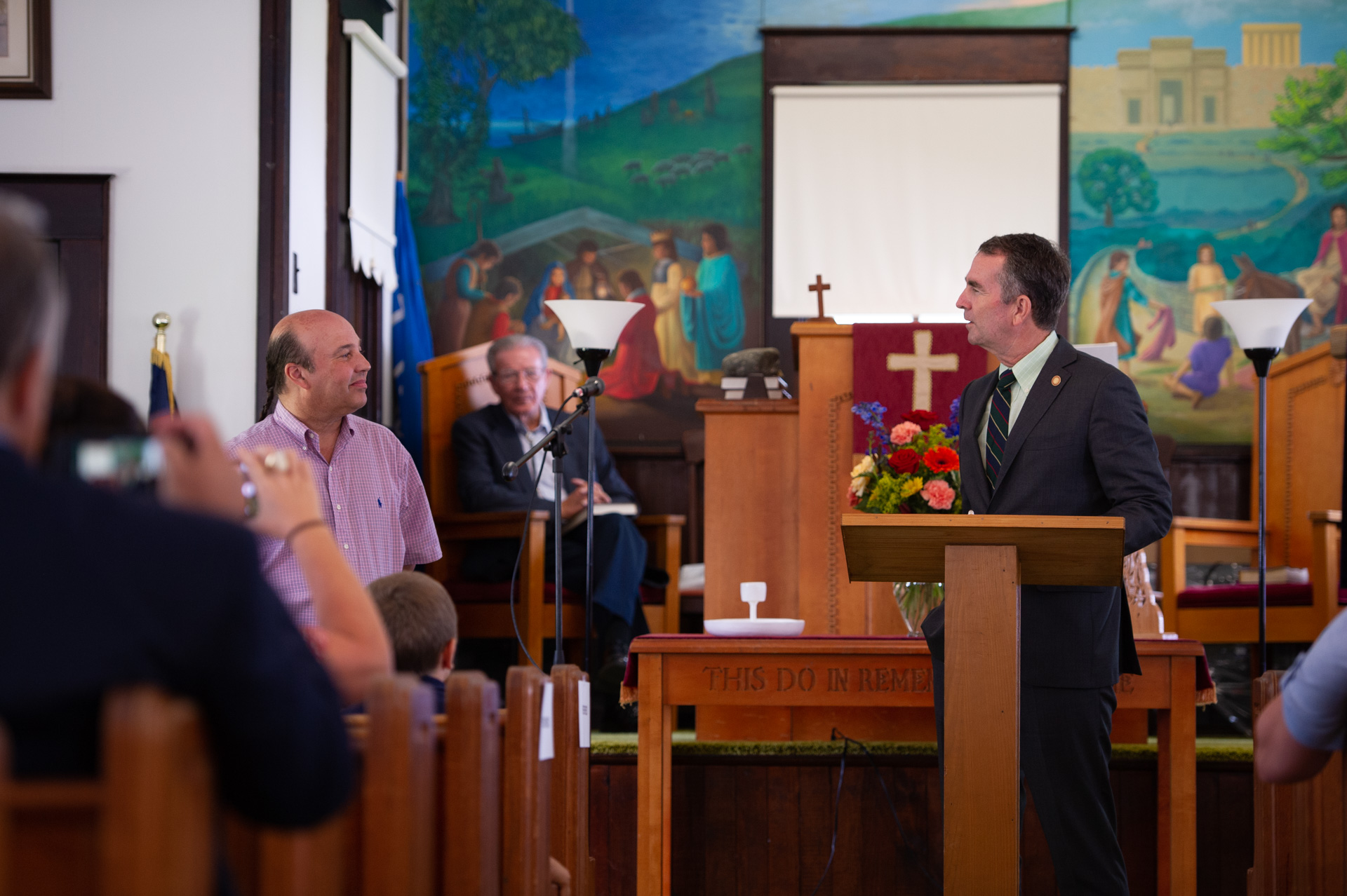 Governor Northam, Chief Mark Custalow